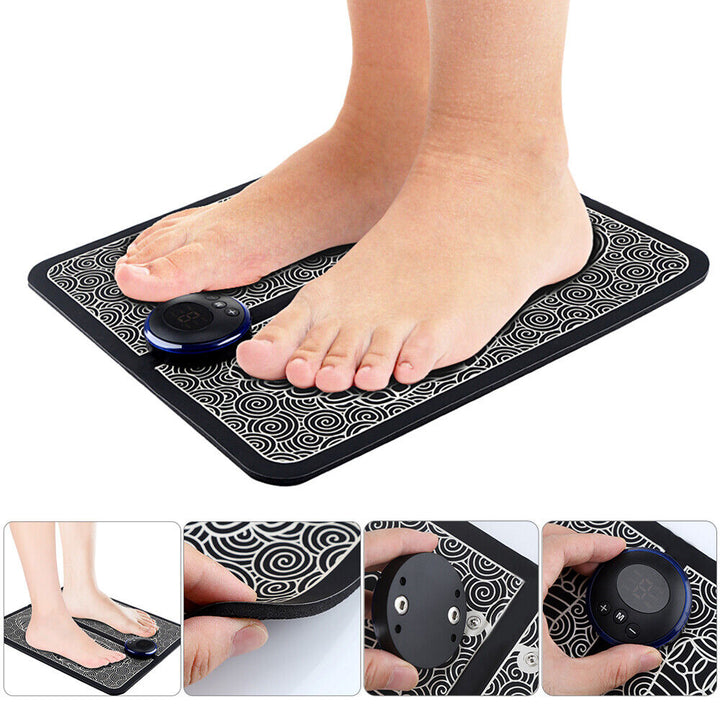 EMS Foot Massager MatFoldable Feet Stimulator Reflexology Massage Mat with Remote8 Modes and 19 LevelsBONUS Foot File Image 7