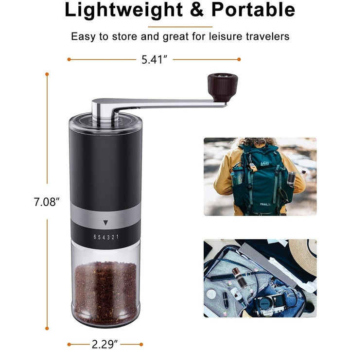 Manual Coffee Grinder with adjustable Coarse SettingCeramic Burr Grinder for French PressDrip CoffeeAeropress by Image 4