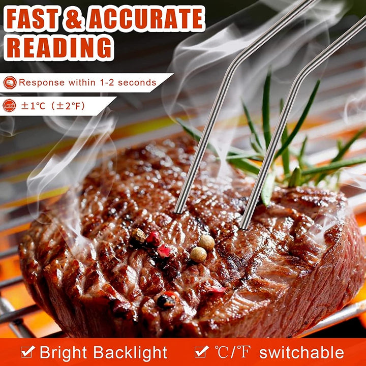 Meat ThermometerDual Probe Digital Instant Read Food Thermometer with Alarm and Calibration FunctionLarge Backlit Screen Image 6