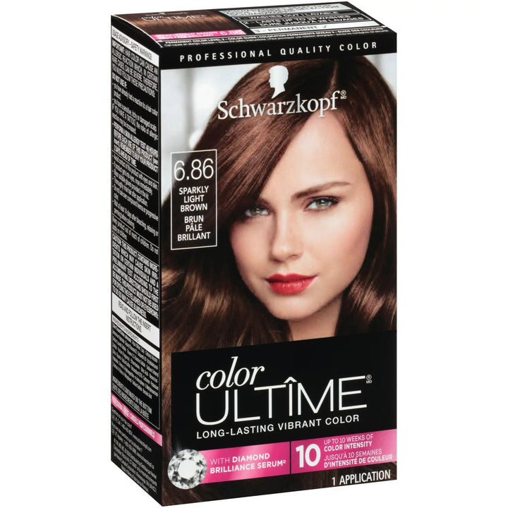 Schwarzkopf Ultime Metallics Permanent Hair Color Cream6.86 Sparkly Light Brown Image 7