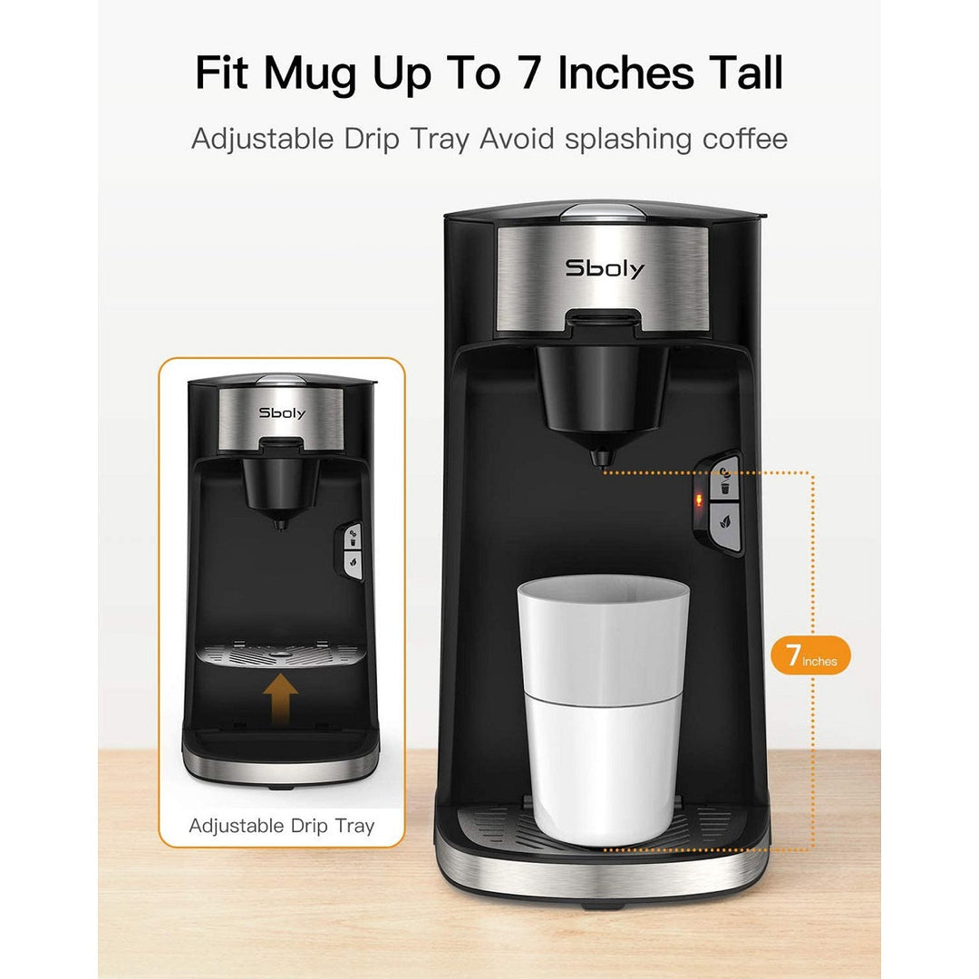 Sboly 3-in-1 Coffee MachineTea and Coffee Maker for K-CupGround Coffee and Tea LeavesSYCM-630 Image 4