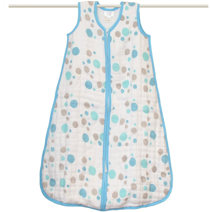 aden + anais Cozy Slumber Muslin Four Layer Sleeping Bag Blue Multi-Color Large Image 1