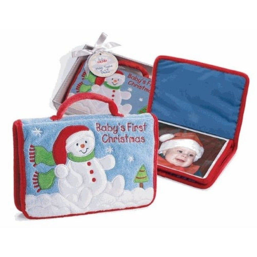 Babys First Christmas Soft Photo Album Holds 12 - 4 x 6 photos Image 1