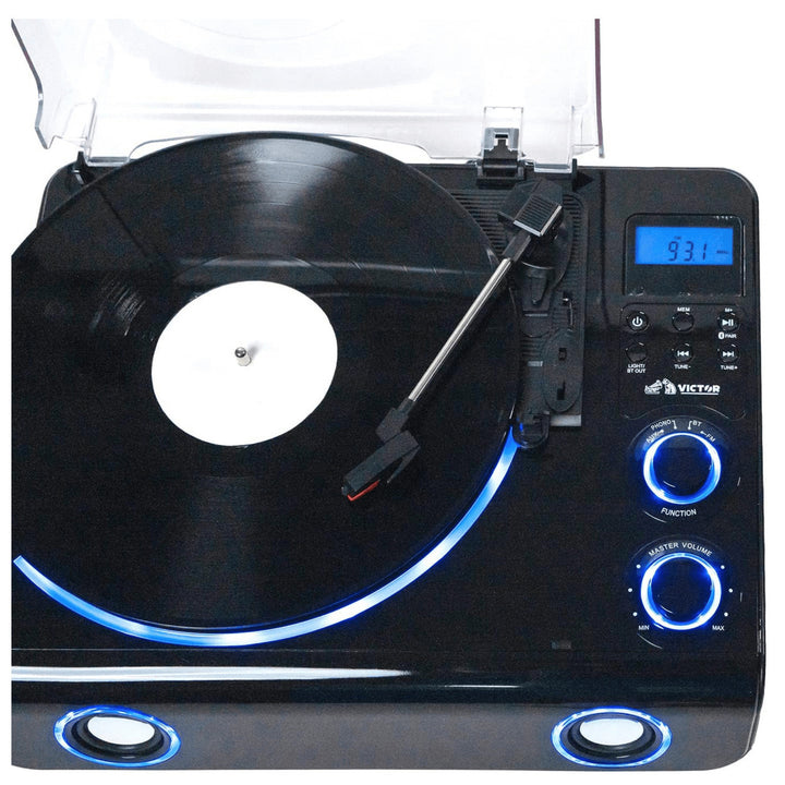 Victor Beacon Hybrid 5-in-1 Turntable System with Bluetooth and FM Radio Image 6