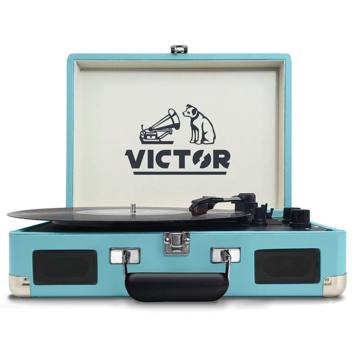 Victor Metro Dual Bluetooth Suitcase 3-Speed Turntable Image 1