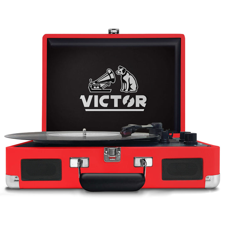 Victor Metro Dual Bluetooth Suitcase 3-Speed Turntable Image 3