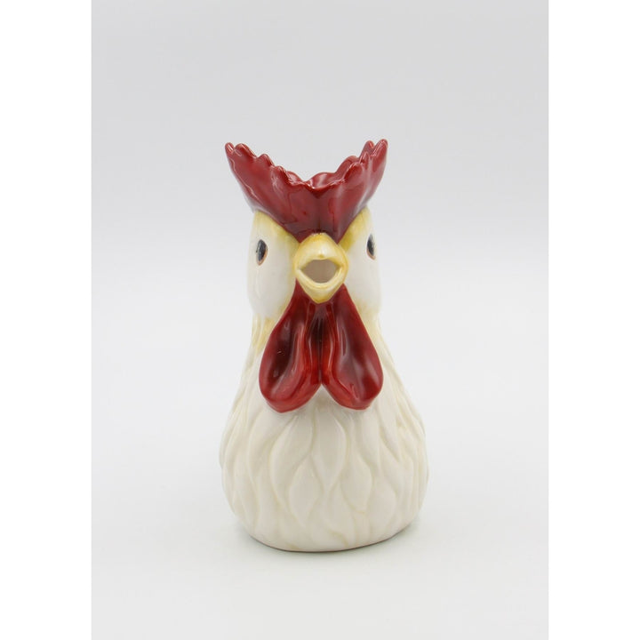 Hand Painted Ceramic Rooster Pitcher 24 Oz Image 4