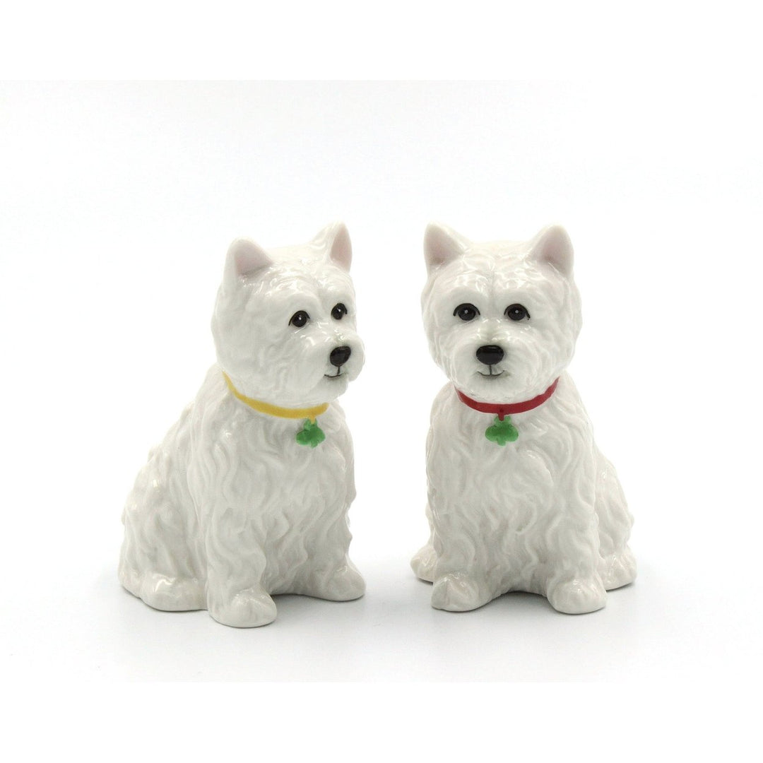 Ceramic Westie Dog Salt and Pepper Shakers 2.6in Image 3