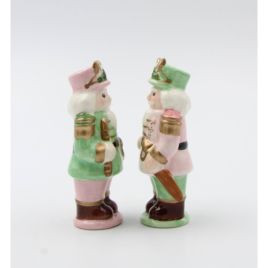 Pastel Ceramic Nutcracker Salt and Pepper Shakers 4.5in Gift Image 6