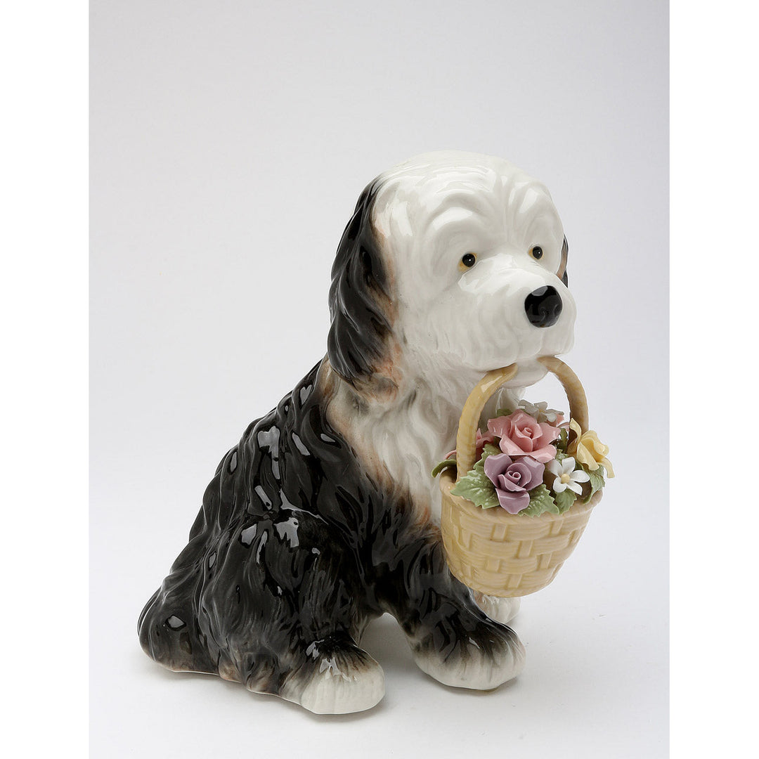 St Bernard Dog Music Box Ceramic 7.125 Inch Gift for Dog Lovers Image 3