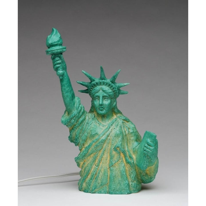 Ceramic Statue of Liberty Nightlight 10.875 Inch Home Gift Image 3