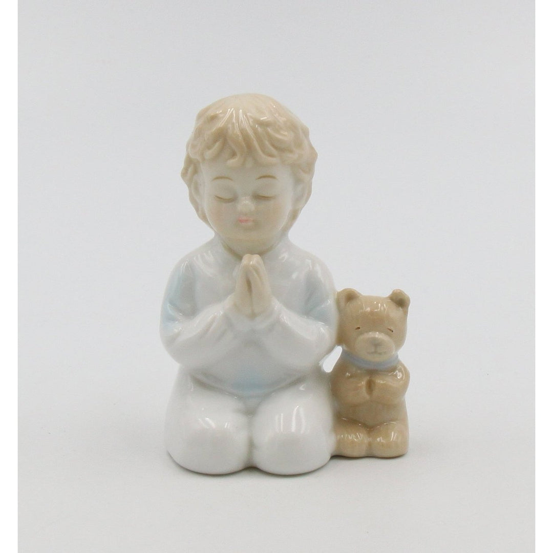 Ceramic Praying Boy Figurine Religious D cor Religious Gift Church D cor, Image 2