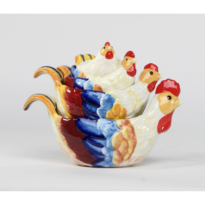 Ceramic Rooster Measuring Cup Set of 4 Image 4