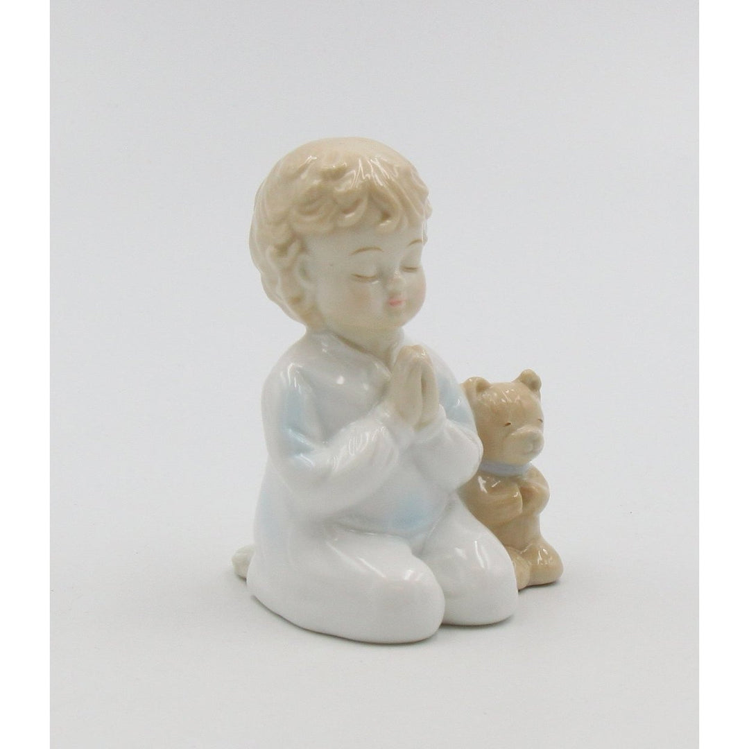 Ceramic Praying Boy Figurine Religious D cor Religious Gift Church D cor, Image 4