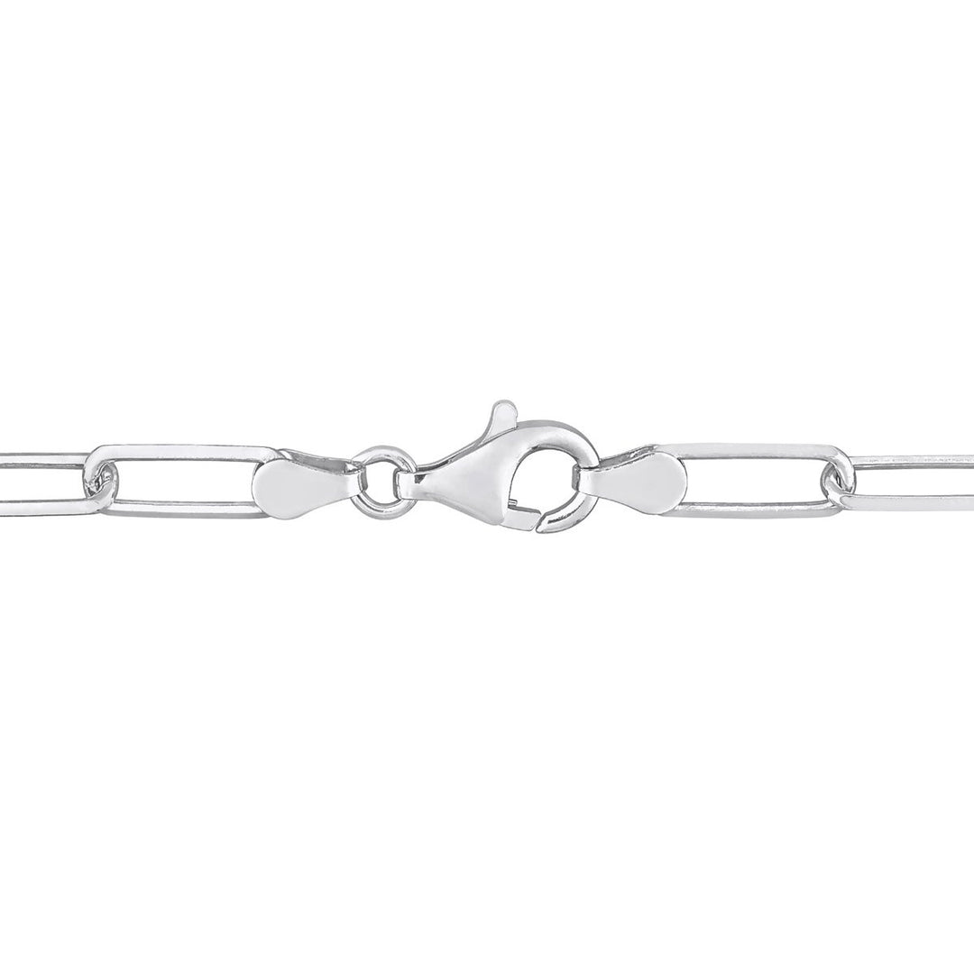 Diamond Cut Paperclip Chain Bracelet in Sterling Silver (7.50 inches) Image 4