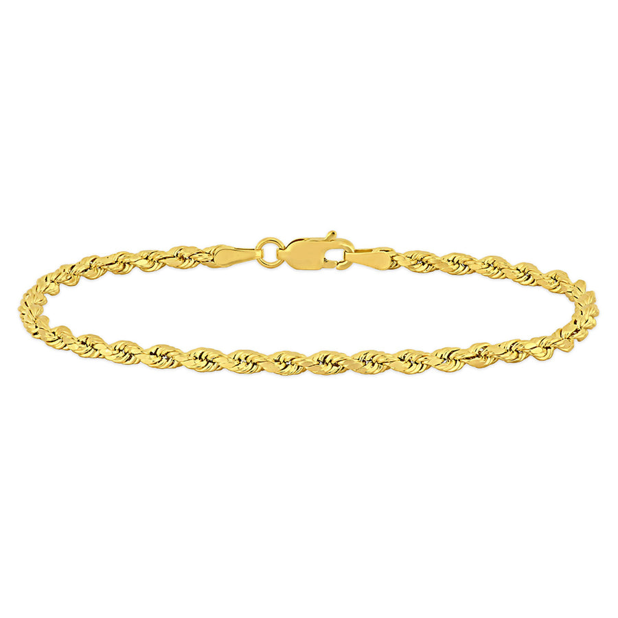 Rope Chain Bracelet in 14K Yellow Gold (7.5 inches) Image 1