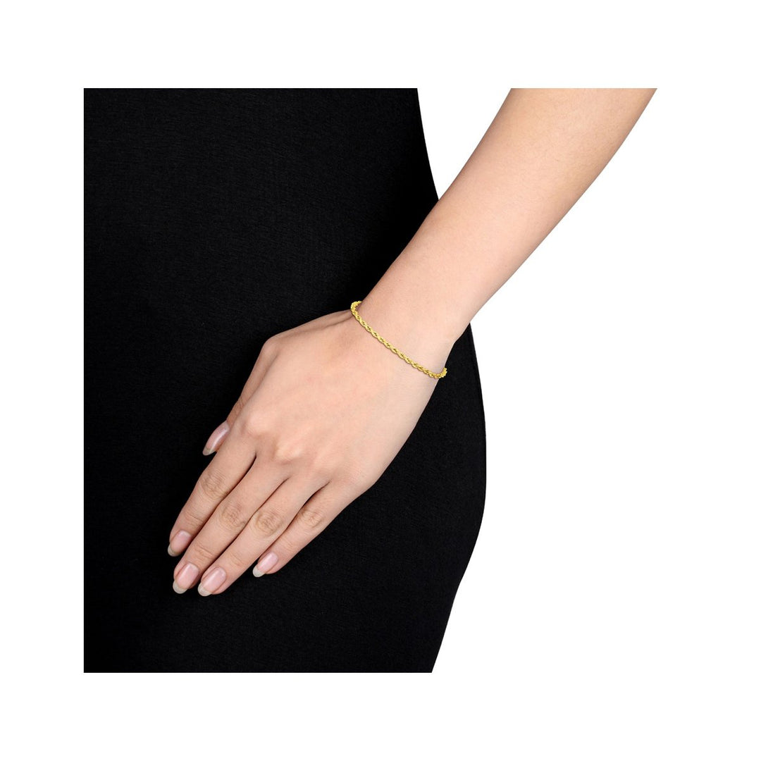 Rope Chain Bracelet in 10K Yellow Gold (7.5 inches) Image 4