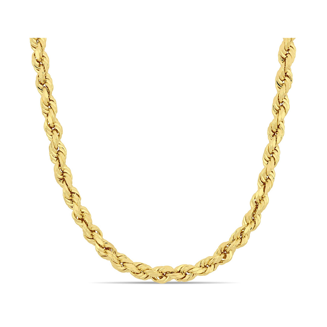 14K Yellow Gold Rope Chain Necklace (22 Inches) Image 1