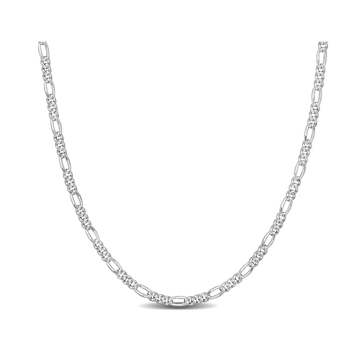 Sterling Silver Figaro Chain Necklace with Lobster Clasp (18 inches 1.5mm) Image 1