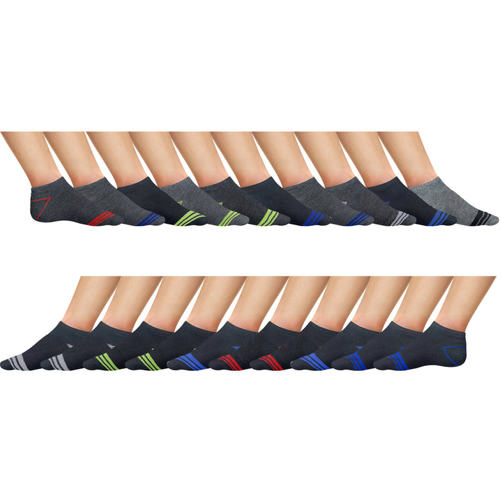 30-Pairs: Men's Moisture Wicking Performance Mesh Running Active Low-Cut Athletic Ankle Socks Image 4