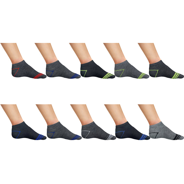 50-Pairs: Mens Moisture Wicking Performance Mesh Running Active Low-Cut Athletic Ankle Socks Image 9