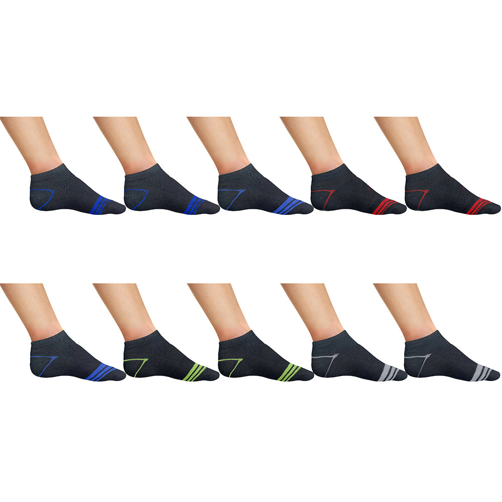 50-Pairs: Mens Moisture Wicking Performance Mesh Running Active Low-Cut Athletic Ankle Socks Image 10