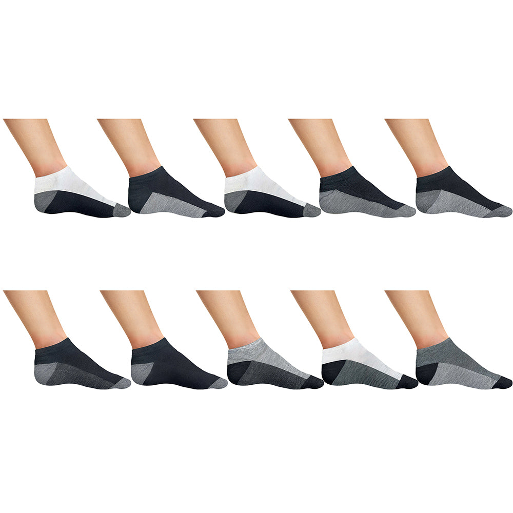 10/20-Pairs: Mens Moisture Wicking Performance Mesh Running Active Low-Cut Athletic Ankle Socks Image 8