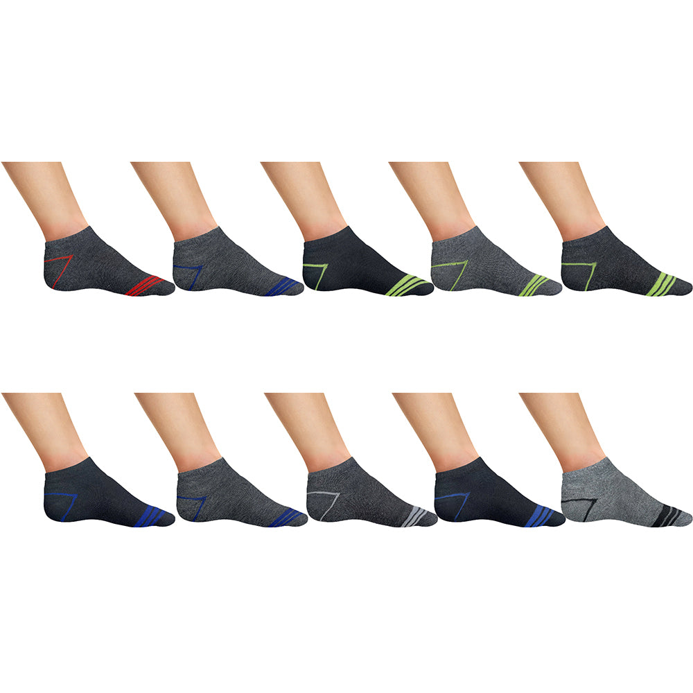 10/20-Pairs: Mens Moisture Wicking Performance Mesh Running Active Low-Cut Athletic Ankle Socks Image 9