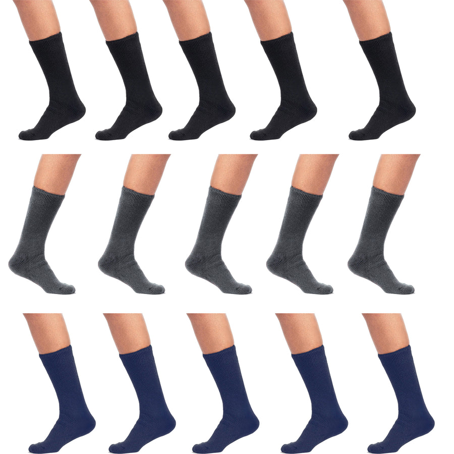10-Pairs: Mens Moisture-Wicking Cushioned Weather Proof Dri -Tech Industrial Working Socks Image 1