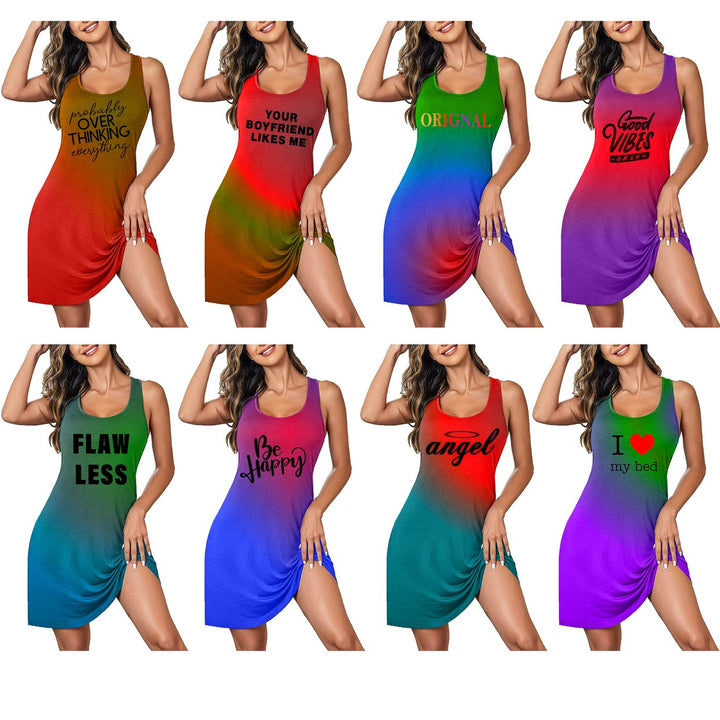 Womens Ultra Soft Cozy Sleeveless Loose Fit Lightweight Cozy Nightgown SleepShirt Image 4