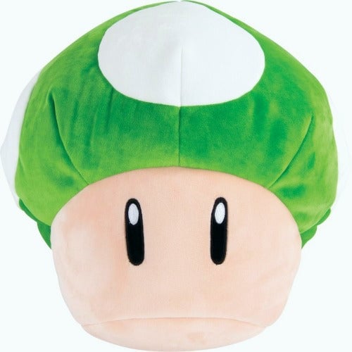 1UP Mushroom Plush Toy Mocchi Mocchi 15 Inch Soft Stuffed Animal Ages 4+ Image 1