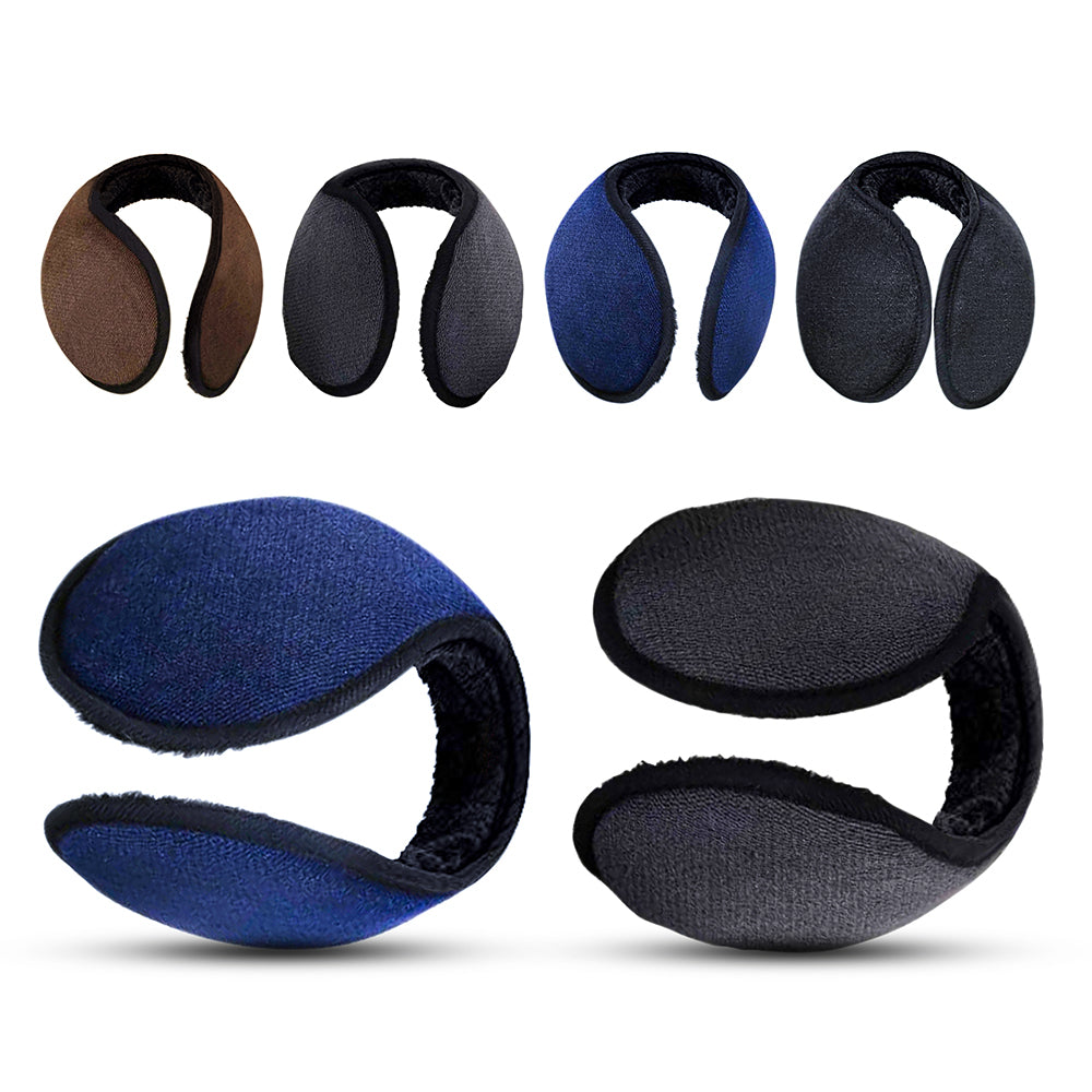 Unisex Ultra-Plush Windproof Earmuffs 2-Pack faux Lined Adjustable Warmth Image 2