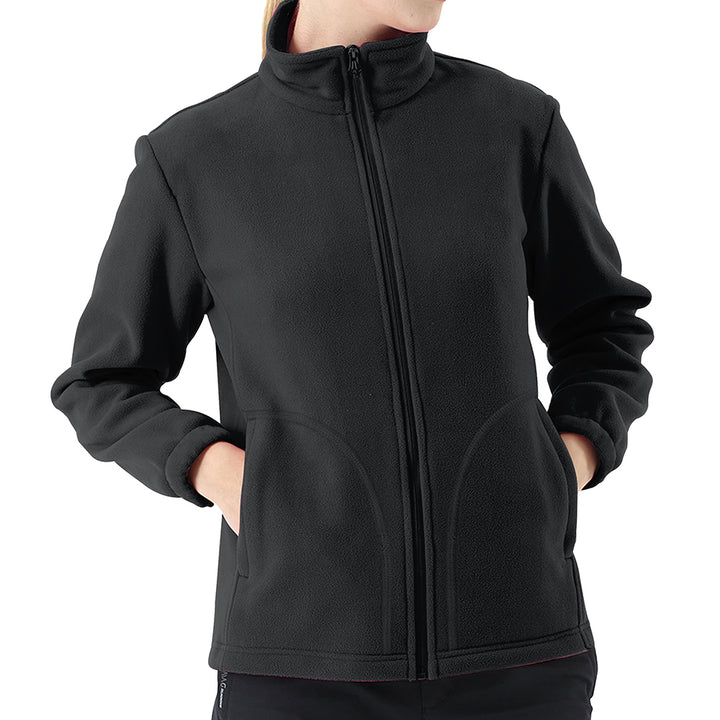 Multi-Pack: Womens Ultra-Soft Winter Warm Cozy Polar Fleece Zip Up Jacket Coat Image 4