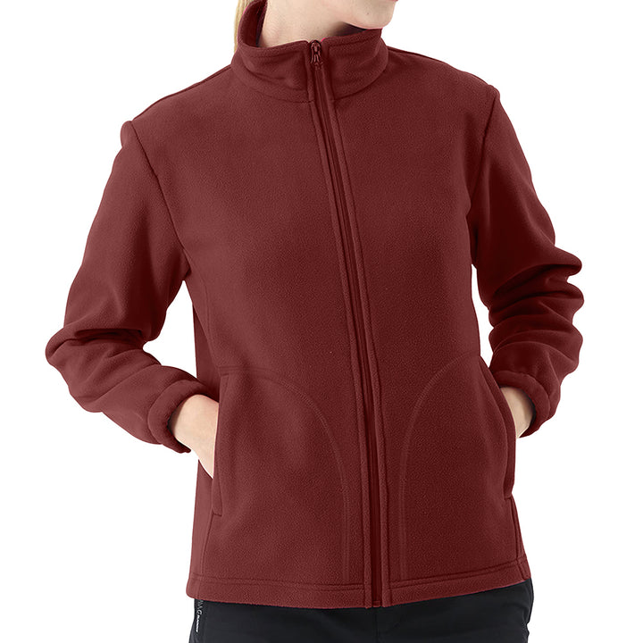 Multi-Pack: Womens Ultra-Soft Winter Warm Cozy Polar Fleece Zip Up Jacket Coat Image 8