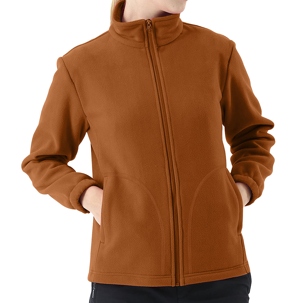 Womens Ultra Soft Winter Warm Cozy Polar Fleece Zip Up Jacket Coat Image 9