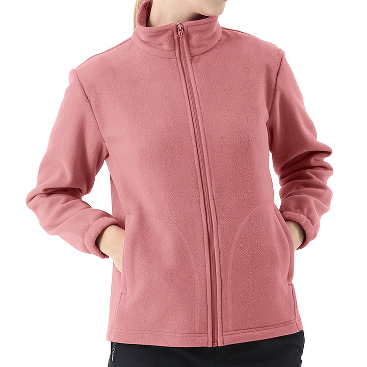 Womens Ultra Soft Winter Warm Cozy Polar Fleece Zip Up Jacket Coat Image 10