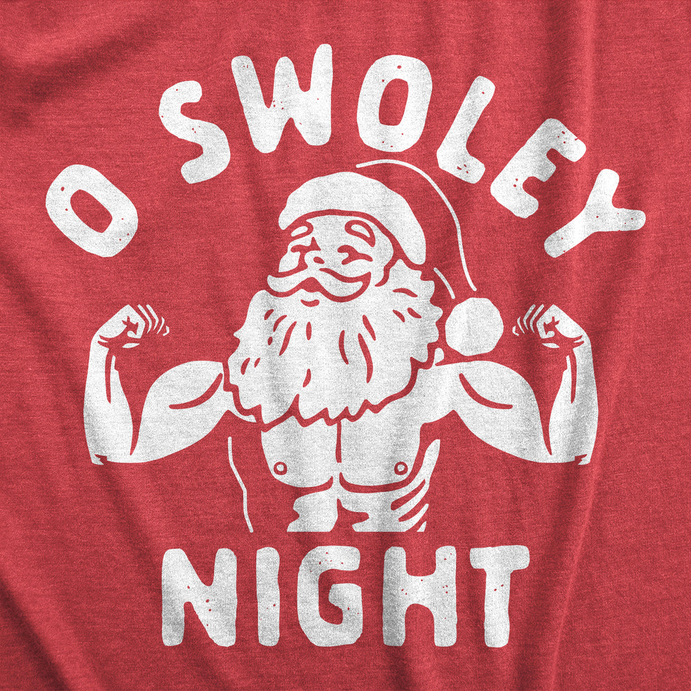 Mens O Swoley Night T Shirt Funny Xmas Buff Ripped Santa Claus Joke Tee For Guys Image 2