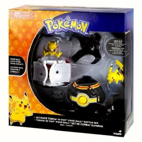 Action Figure Toy - Pokemon - Abra VS Pikachu - Ultimate-Throw and Pop - Poke Ball Image 1