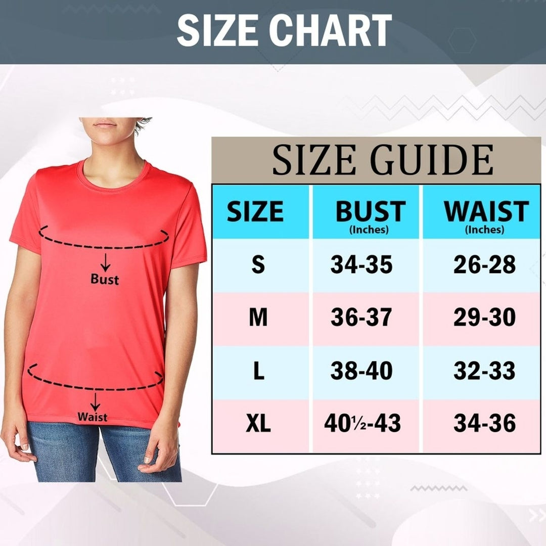 Womens Slim-Fit Cool-Dri Short Sleeve T-Shirts 3-Pack Activewear Sizes S-XL Image 12