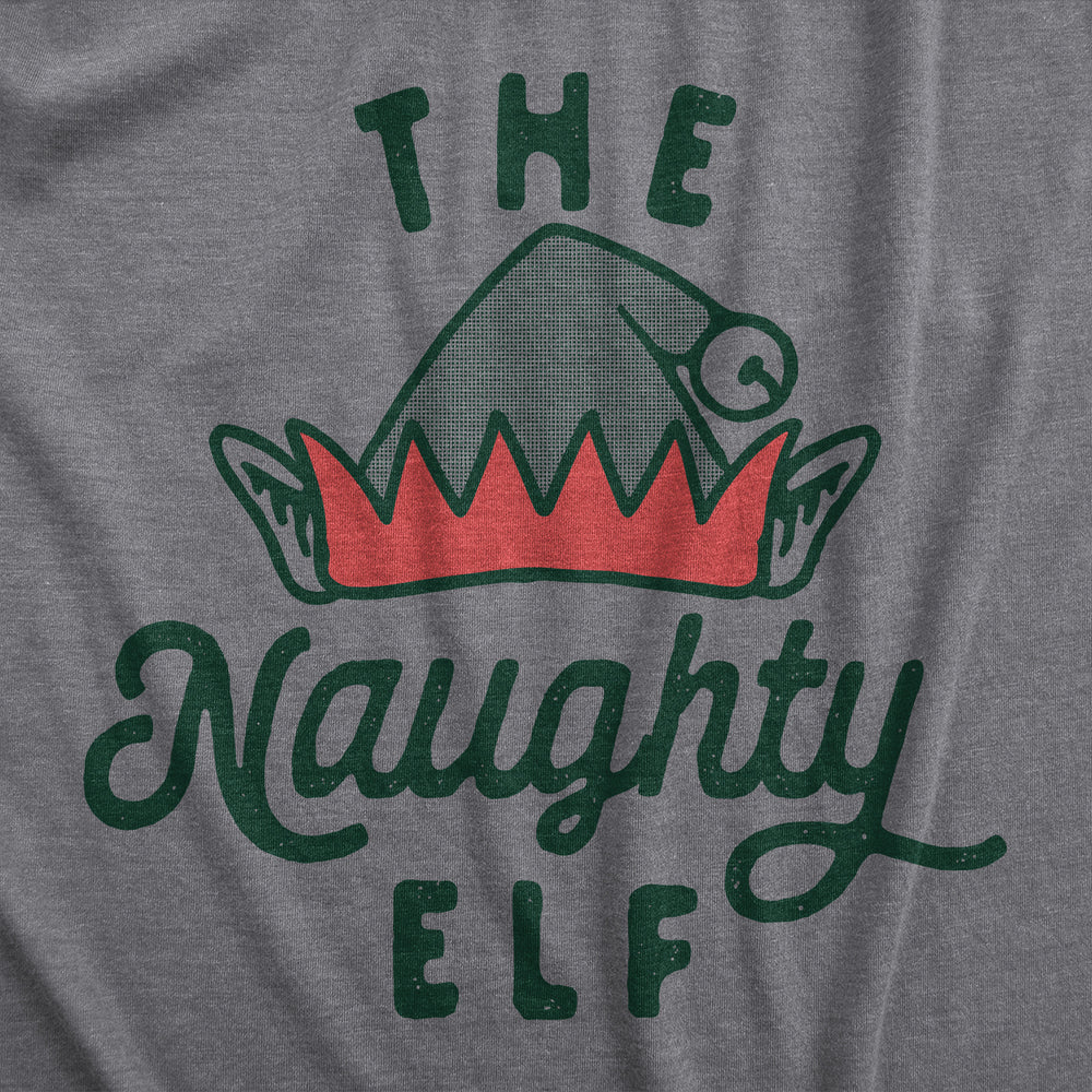 Youth The Naughty Elf T Shirt Funny Bad Behavior Xmas Elves Joke Tee For Kids Image 2