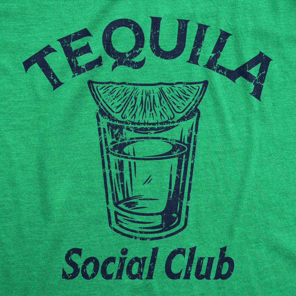 Mens Tequila Social Club T Shirt Funny Liquor Shot Drinking Lovers Tee For Guys Image 2