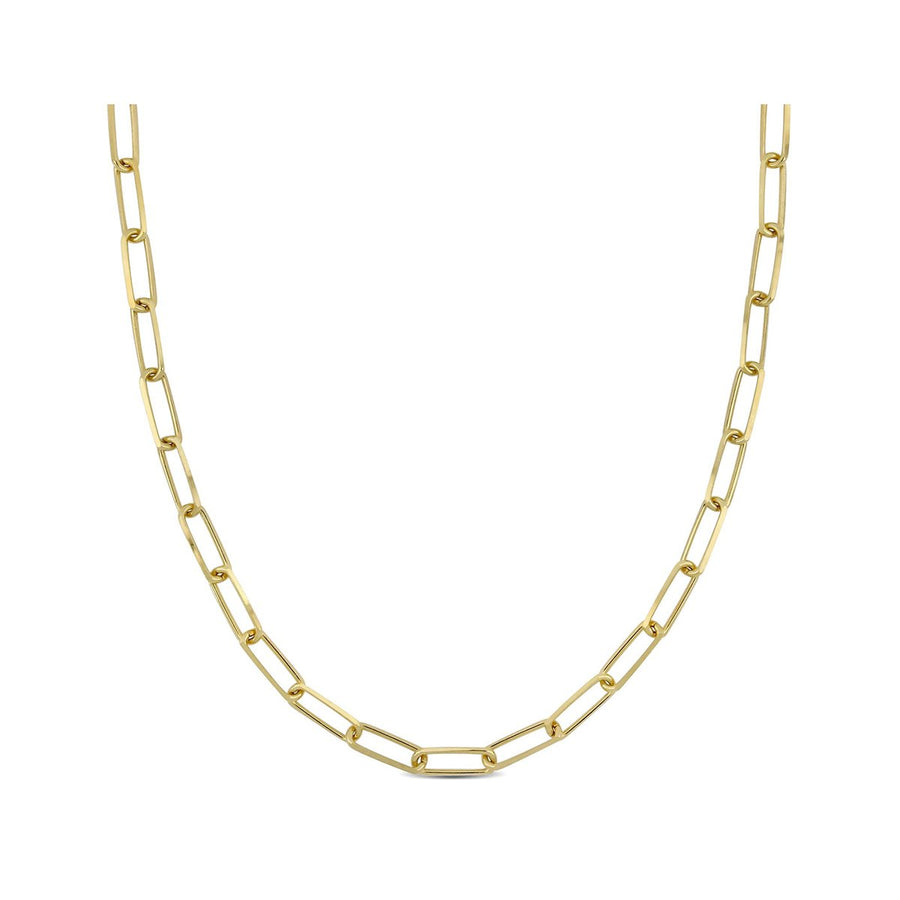 Diamond-Cut Paperclip Chain Necklace in 18K Yellow Gold Plated Sterling Silver (18 Inches) Image 1