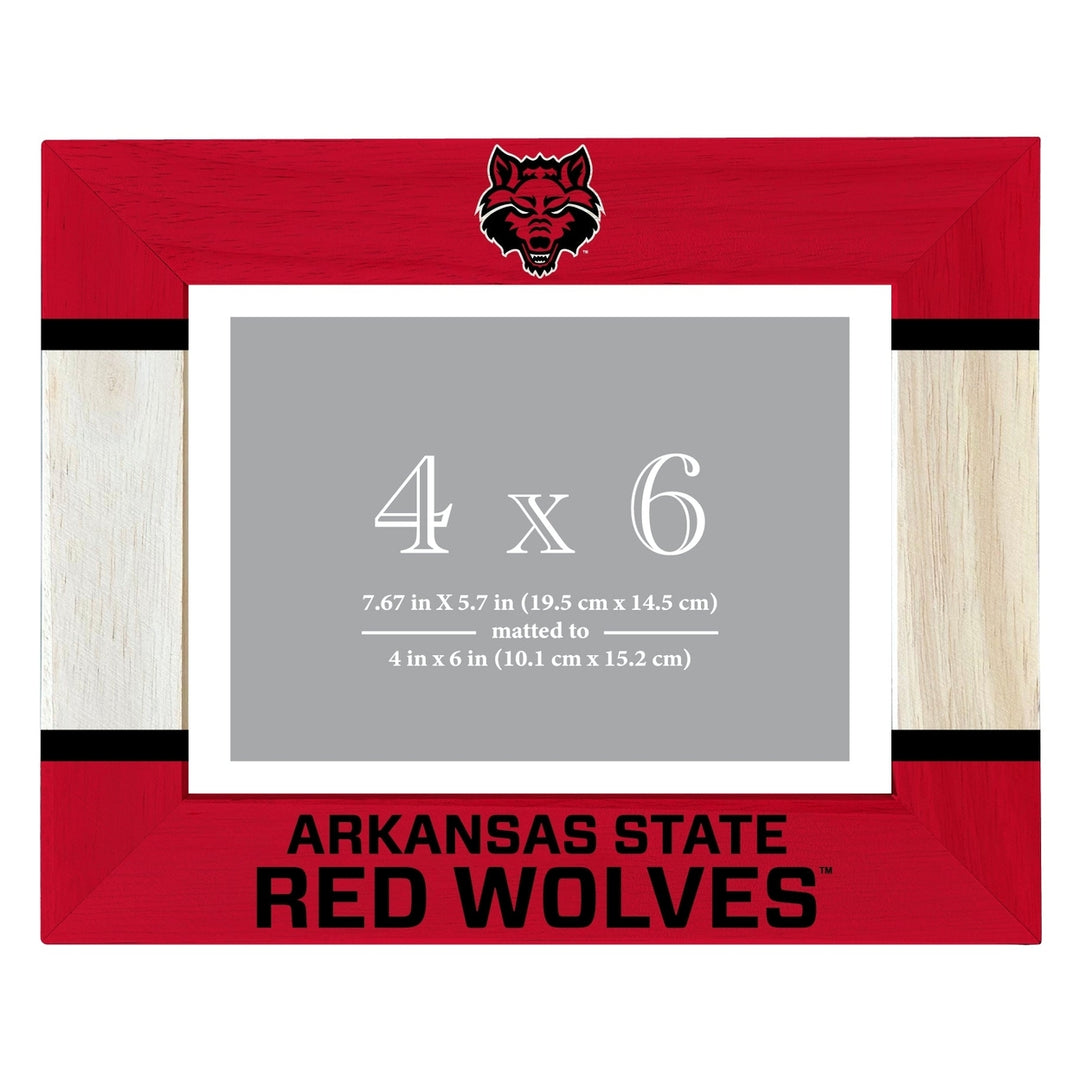 Arkansas State Wooden Photo Frame - Customizable 4 x 6 Inch - Elegant Matted Display for Memories Image 1