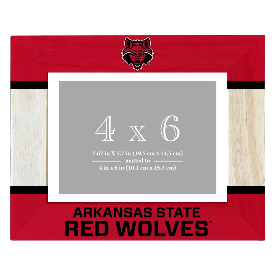 Arkansas State Wooden Photo Frame - Customizable 4 x 6 Inch - Elegant Matted Display for Memories Image 1