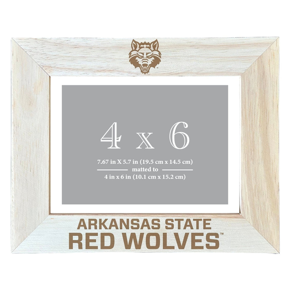 Arkansas State Wooden Photo Frame - Customizable 4 x 6 Inch - Elegant Matted Display for Memories Image 2