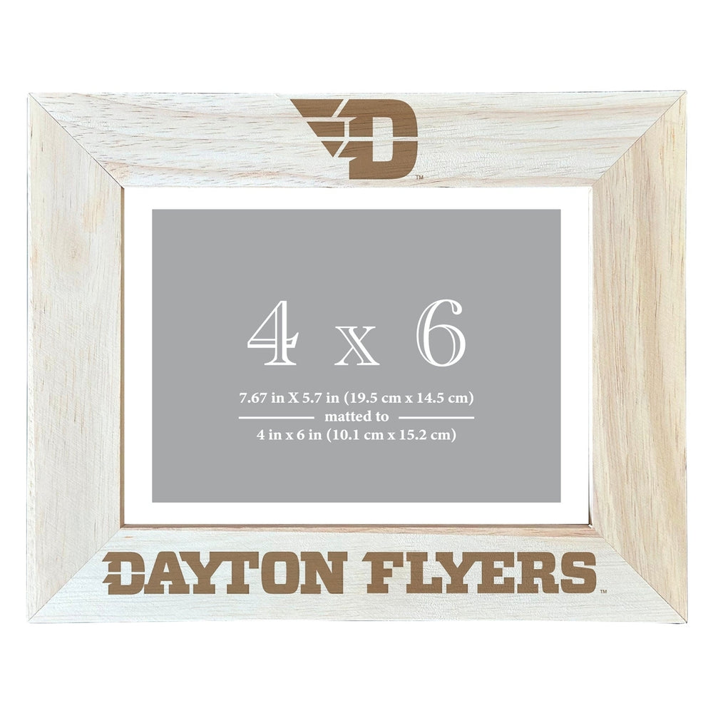 Dayton Flyers Wooden Photo Frame - Customizable 4 x 6 Inch - Elegant Matted Display for Memories Image 2