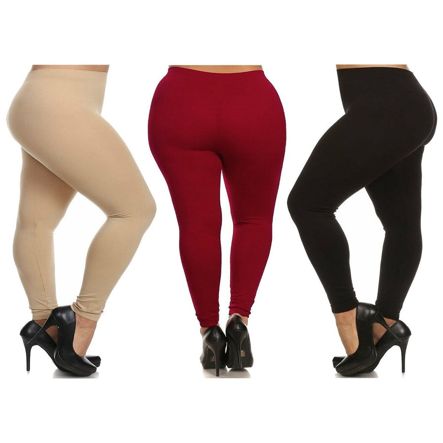 Womens Ultra Soft High Waisted Capri Yoga Leggings Plus Size Activewear Image 1