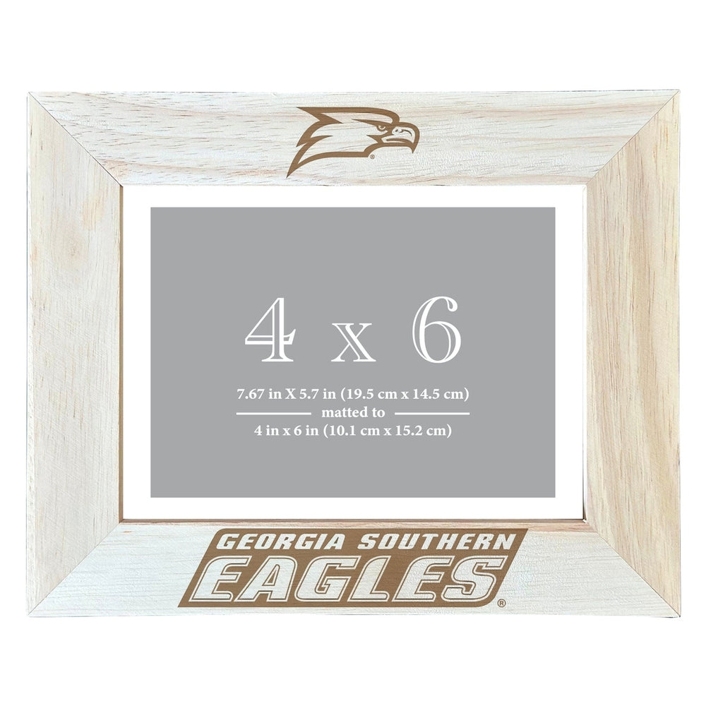 Georgia Southern Eagles Wooden Photo Frame - Customizable 4 x 6 Inch - Elegant Matted Display for Memories Image 2