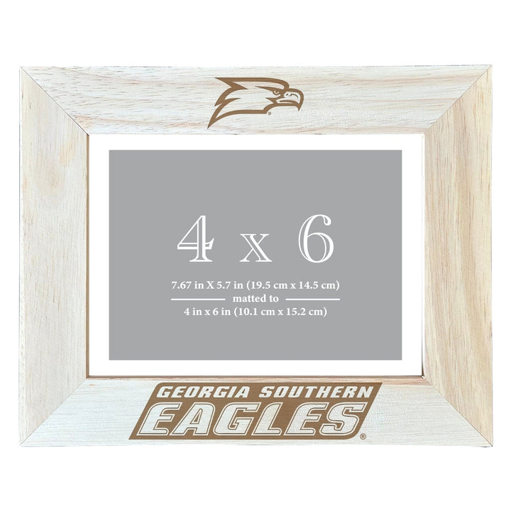 Georgia Southern Eagles Wooden Photo Frame - Customizable 4 x 6 Inch - Elegant Matted Display for Memories Image 2