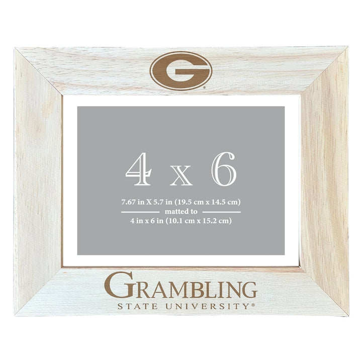 Grambling State Tigers Wooden Photo Frame - Customizable 4 x 6 Inch - Elegant Matted Display for Memories Image 2